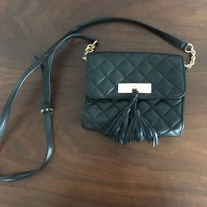 Calvin Klein quilted black leather purse